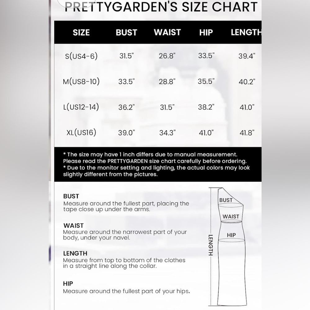 Elegant Navy One-Shoulder Dress PTP 19.5 inches to 21.5" - Picture 7 of 11